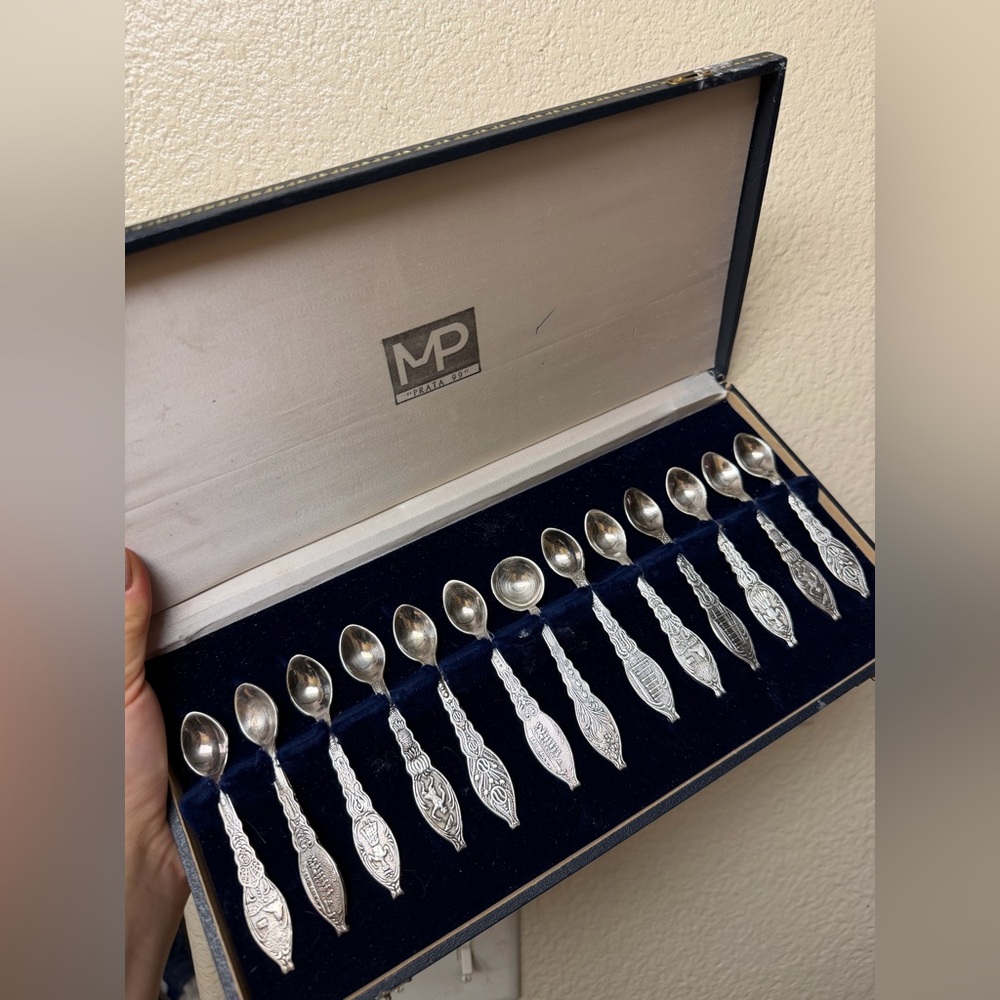 MP Prata 99 Vintage Silver Plated Spoons – Set of 12